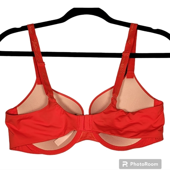 Victorias Secret T-Shirt Push-Up Full Coverage Adjustable Strap Bra Red Size 36C - Picture 3 of 12